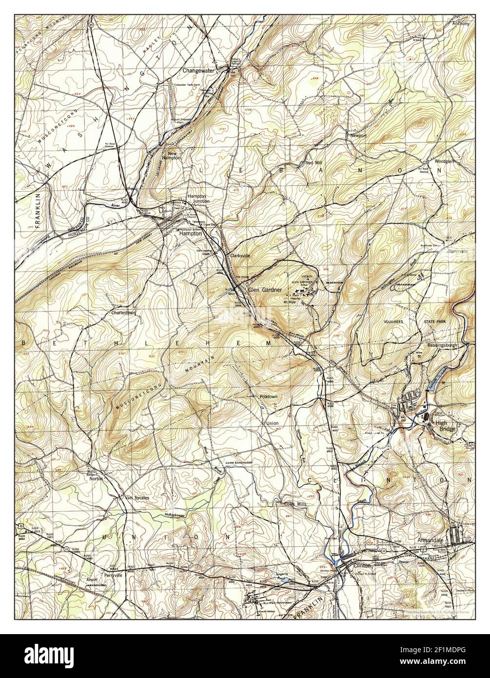 High Bridge, New Jersey, map 1943, 131680, United States of America by
