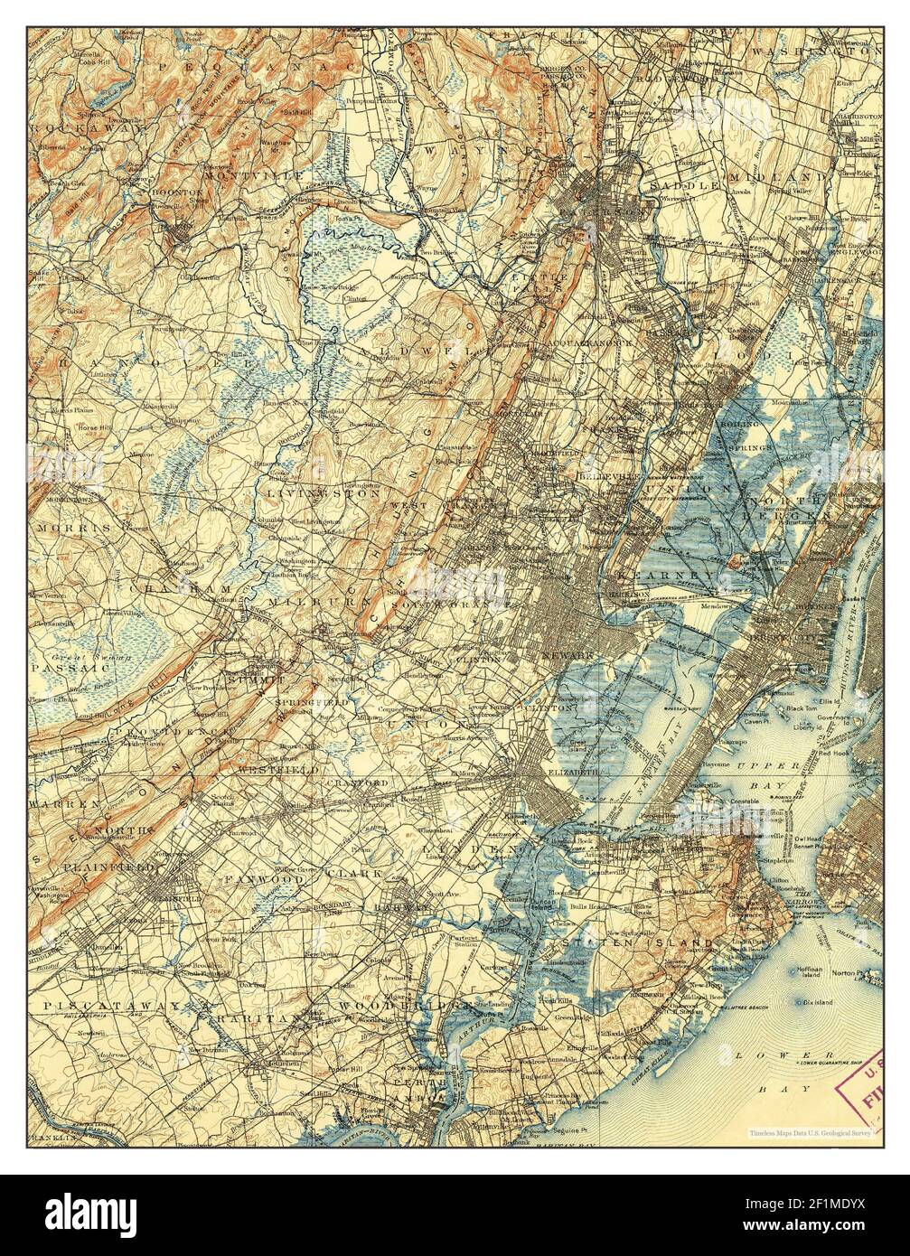 Passaic, New Jersey, map 1900, 1125000, United States of America by