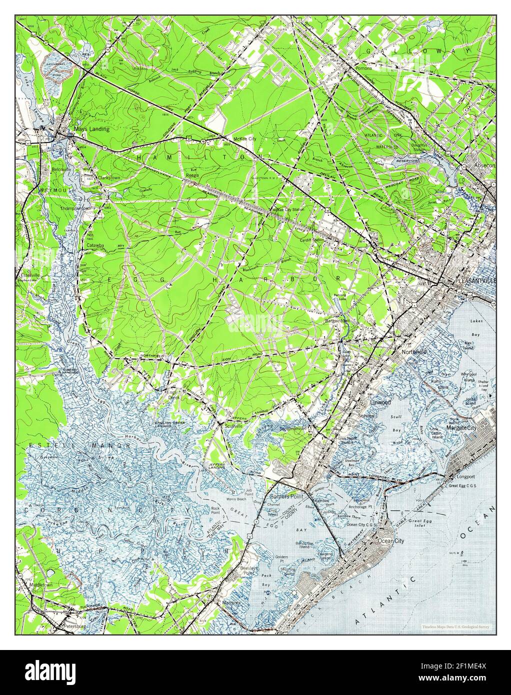 Pleasantville, New Jersey, map 1948, 162500, United States of America
