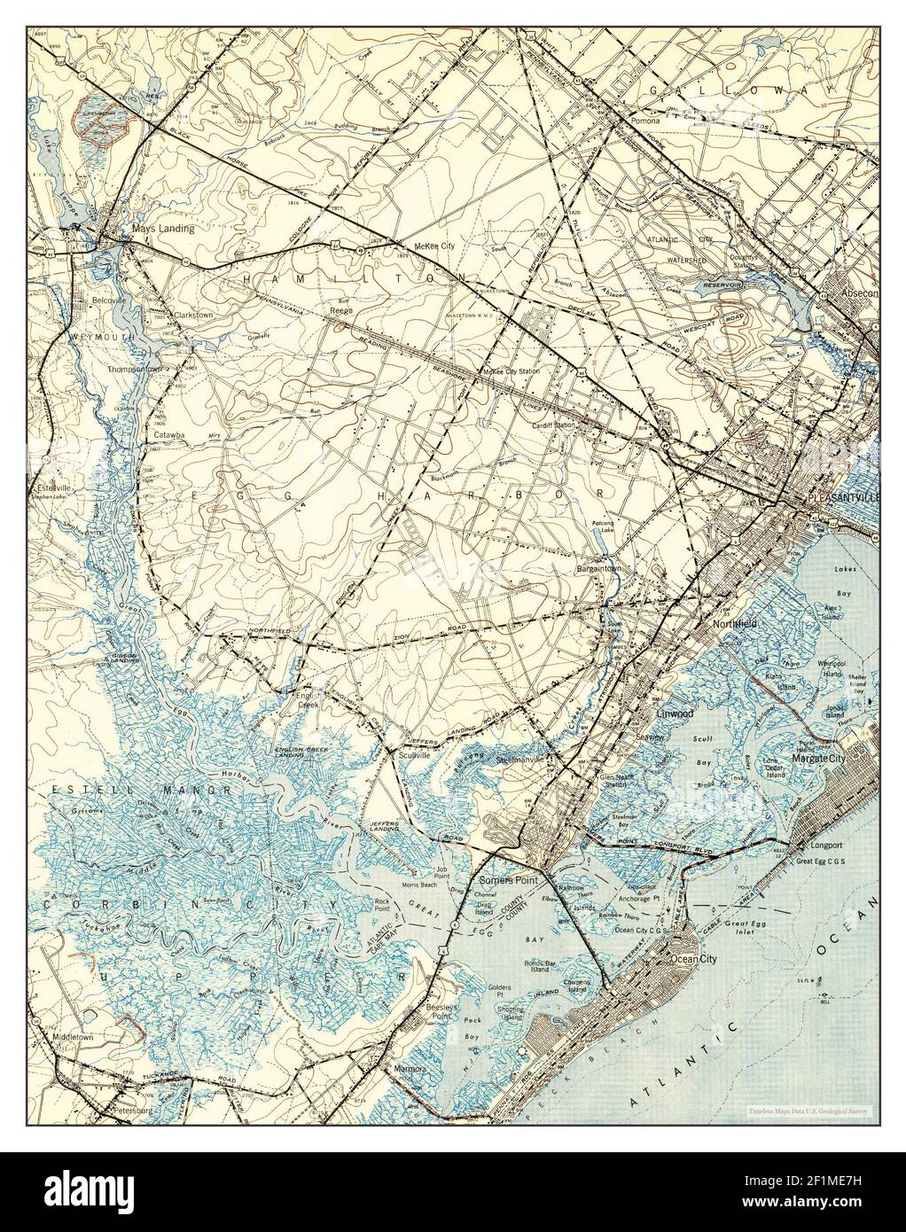 Pleasantville, New Jersey, map 1948, 162500, United States of America