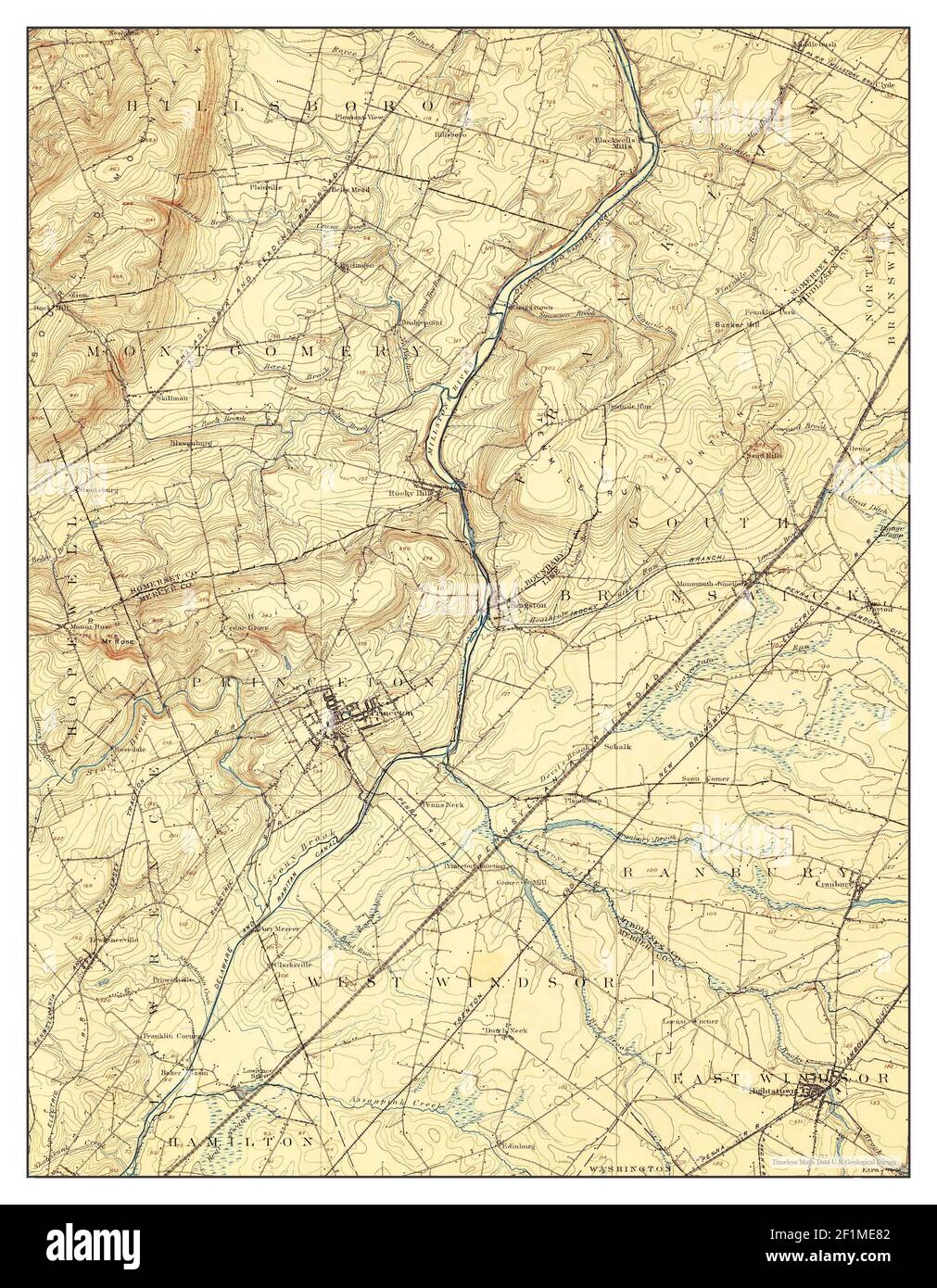 Princeton, New Jersey, map 1906, 162500, United States of America by