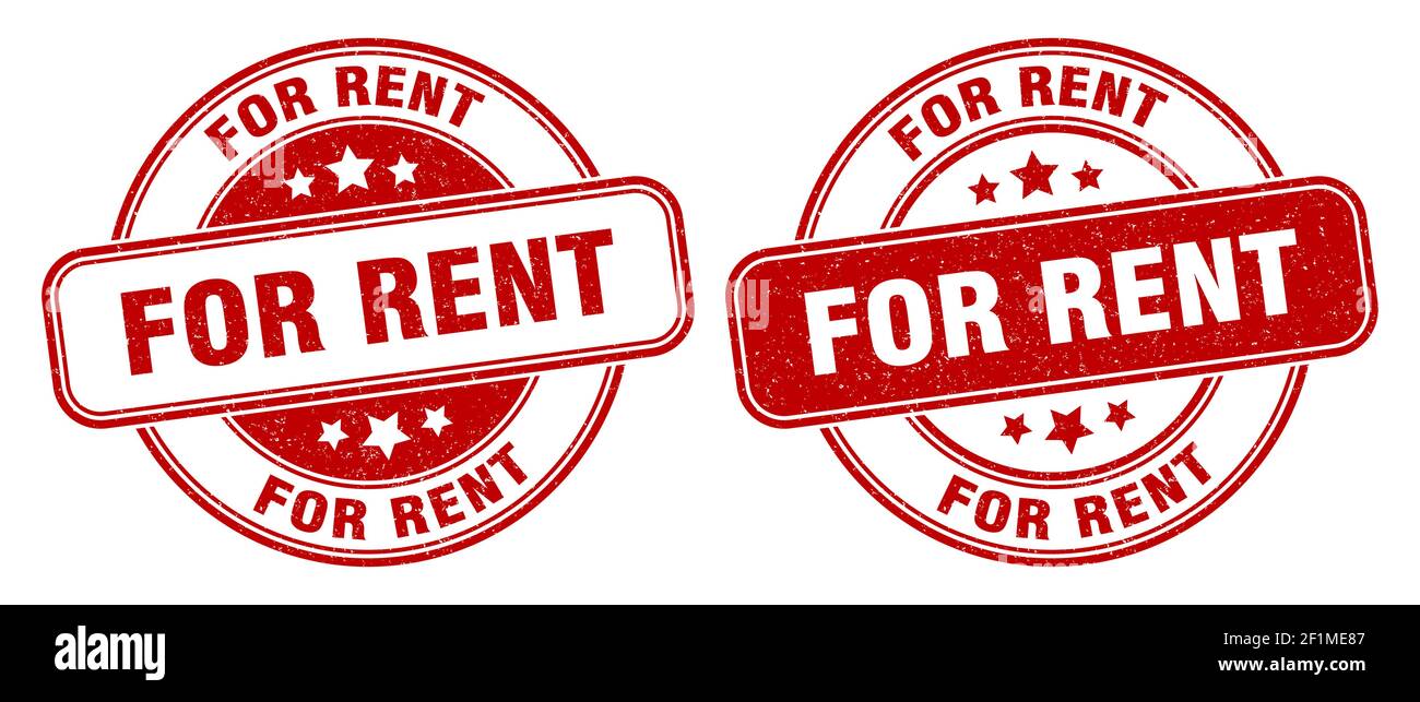 for rent stamp. for rent sign. round grunge label Stock Vector Image ...
