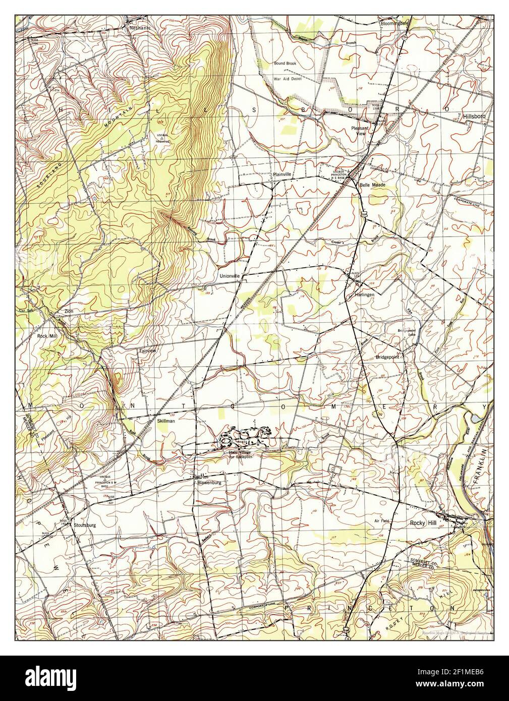 Rocky hill new jersey map hires stock photography and images Alamy