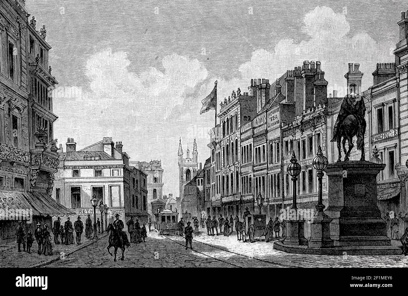 The city of Hull in England, in 1880  /  Die Stadt Hull in England, im Jahre 1880, Historisch, historical, digital improved reproduction of an original from the 19th century / digitale Reproduktion einer Originalvorlage aus dem 19. Jahrhundert, Stock Photo