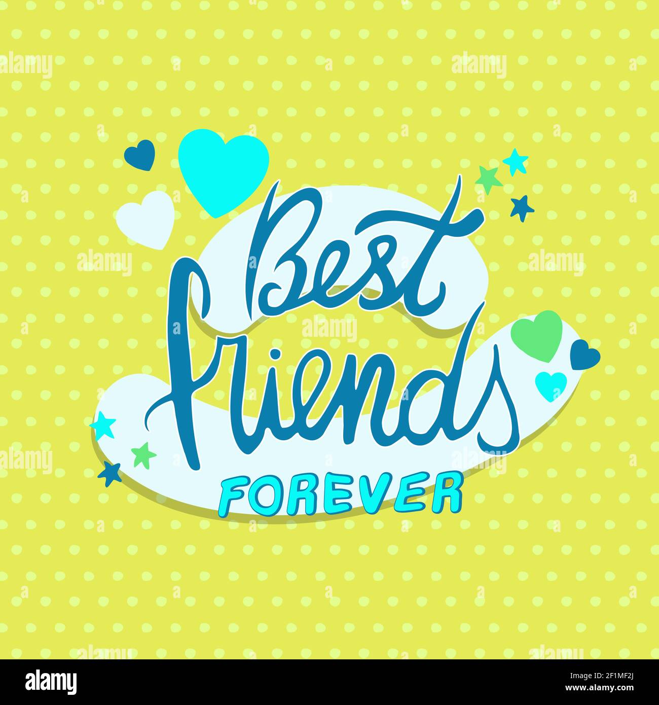 Friendship day greeting card illustration of cute best friends ...