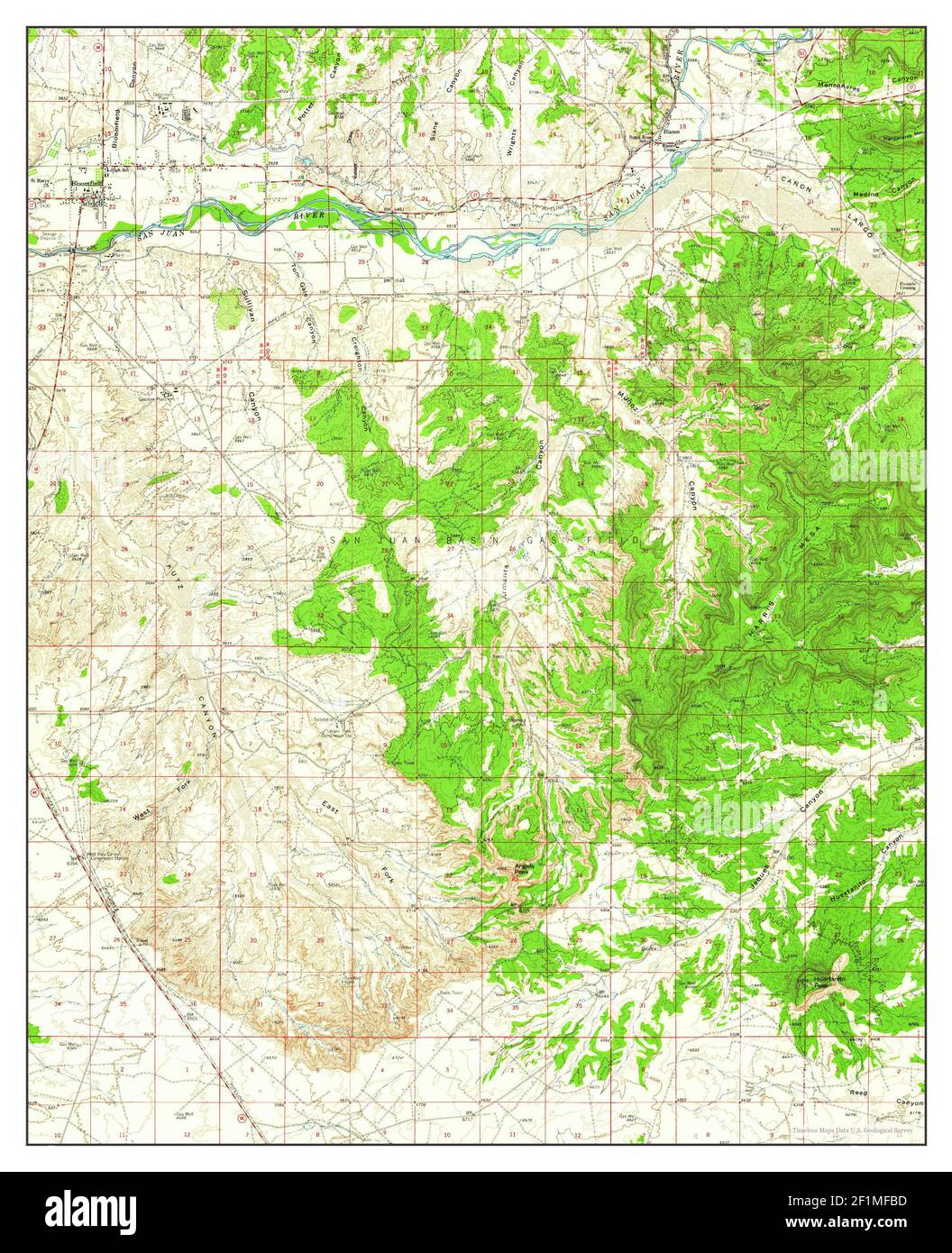 Map of bloomfield new mexico Cut Out Stock Images & Pictures Alamy