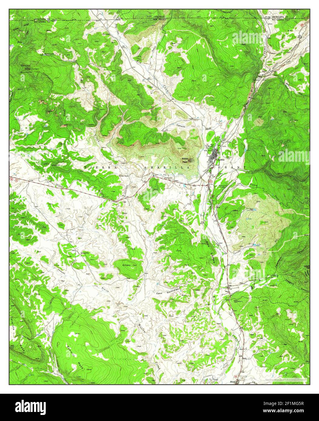 Map of chama new mexico Cut Out Stock Images & Pictures Alamy