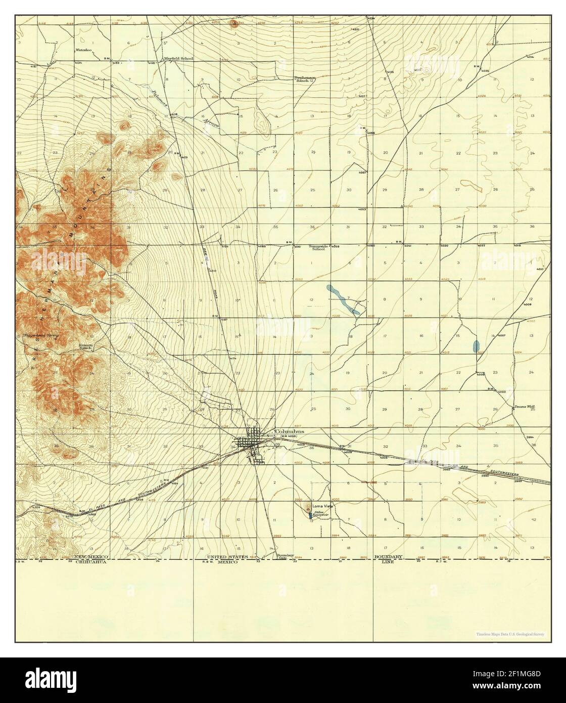 Columbus, New Mexico, map 1920, 162500, United States of America by