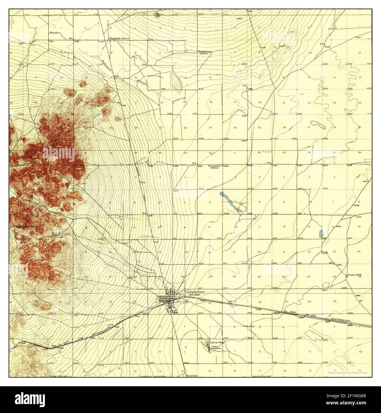 Columbus, New Mexico, map 1920, 162500, United States of America by