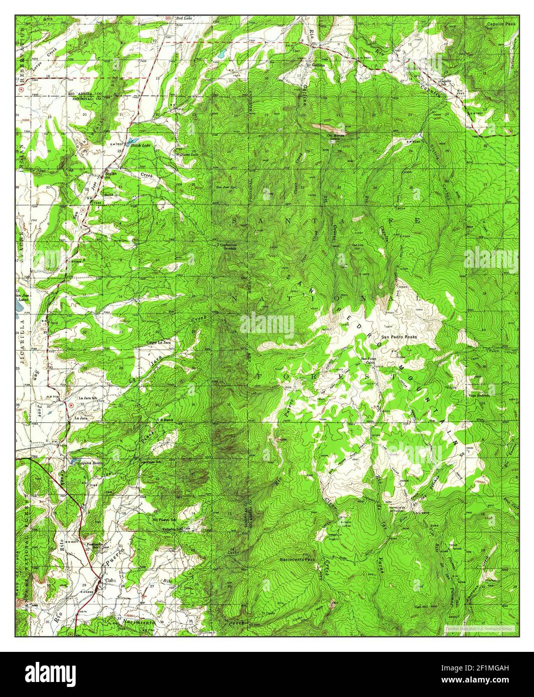 Cuba, New Mexico, map 1940, 162500, United States of America by