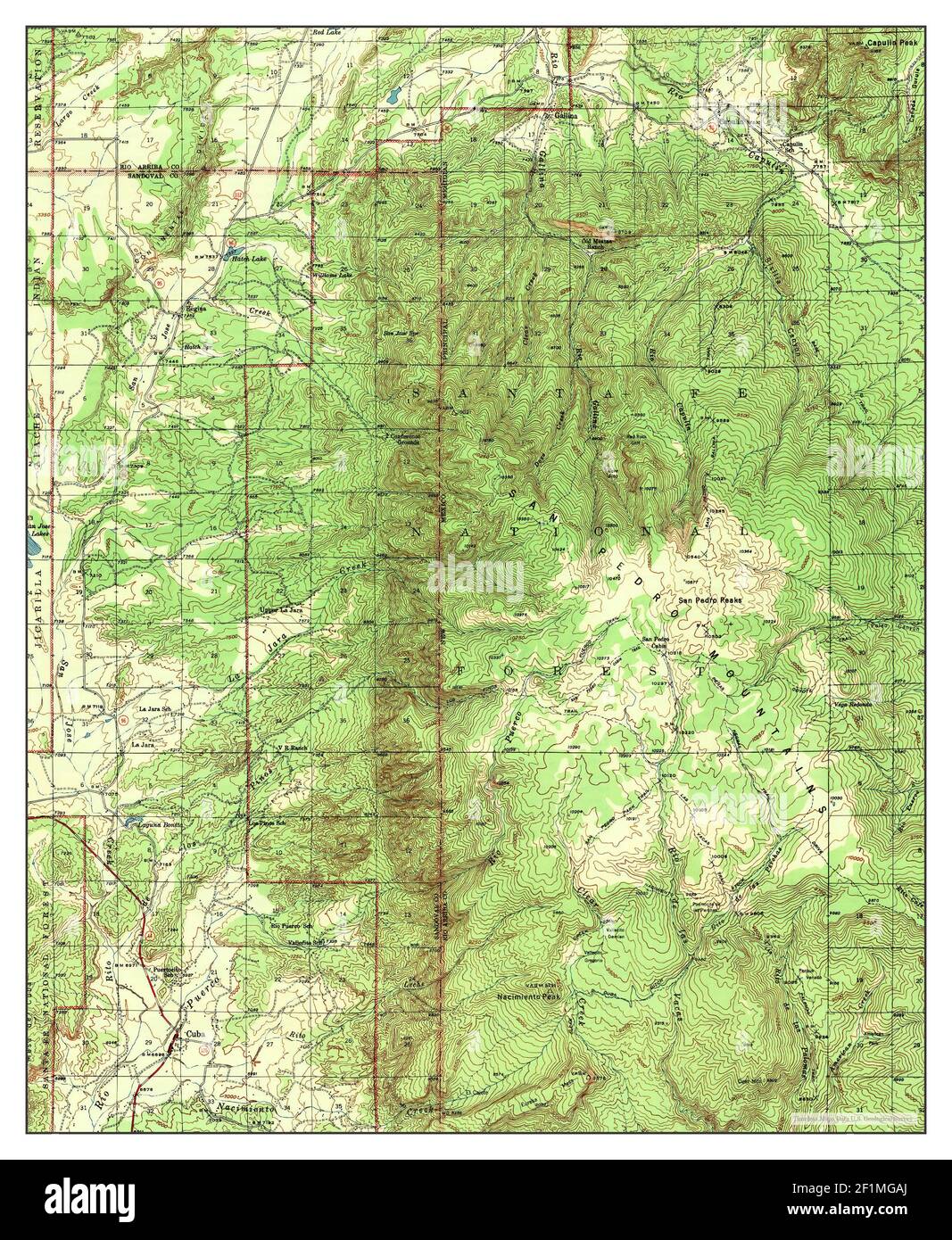 Cuba, New Mexico, map 1943, 162500, United States of America by