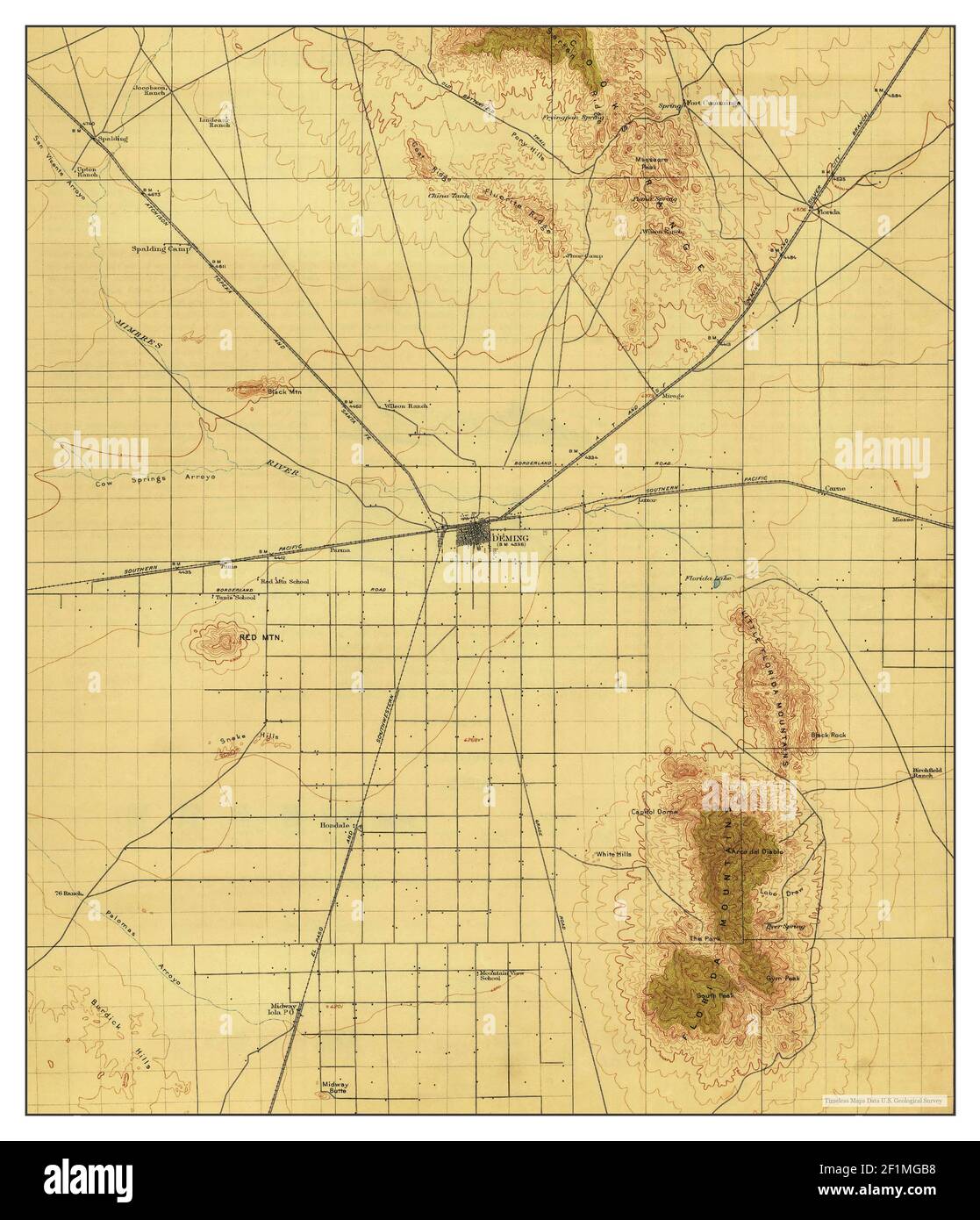 Map of deming new mexico Cut Out Stock Images & Pictures Alamy