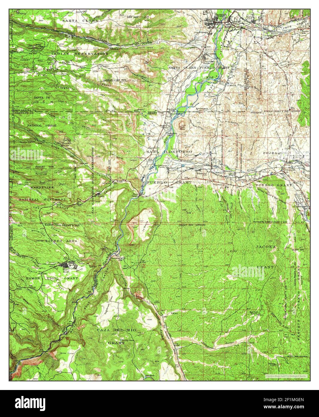 Espanola, New Mexico, map 1953, 162500, United States of America by
