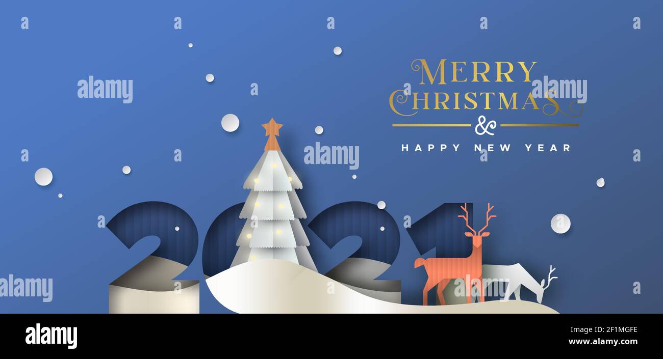 Christmas banner vector illustration. Blue snowfall background