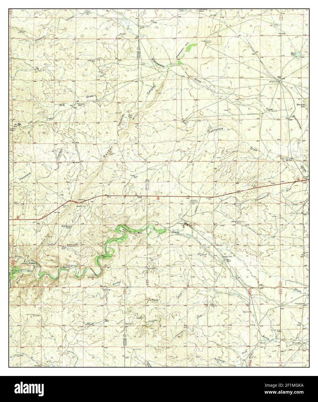 Horseshoe Bend, New Mexico, map 1962, 162500, United States of America