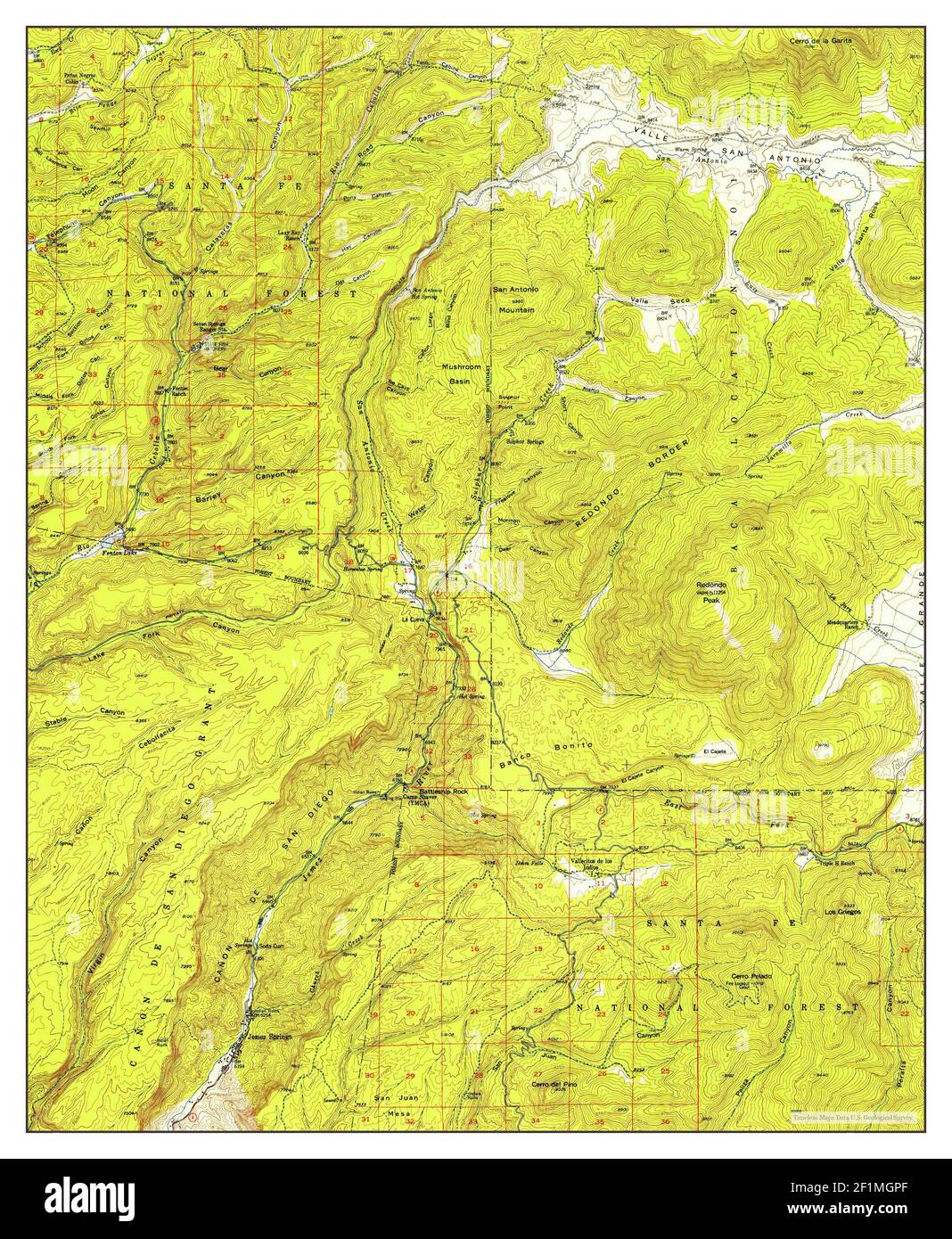 Jemez Springs, New Mexico, Map 1952, 1:62500, United States Of America 