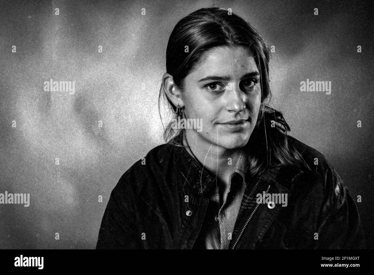 Tilburg, Netherlands. Studio Portrat of a young, caucasian woman. Stock Photo