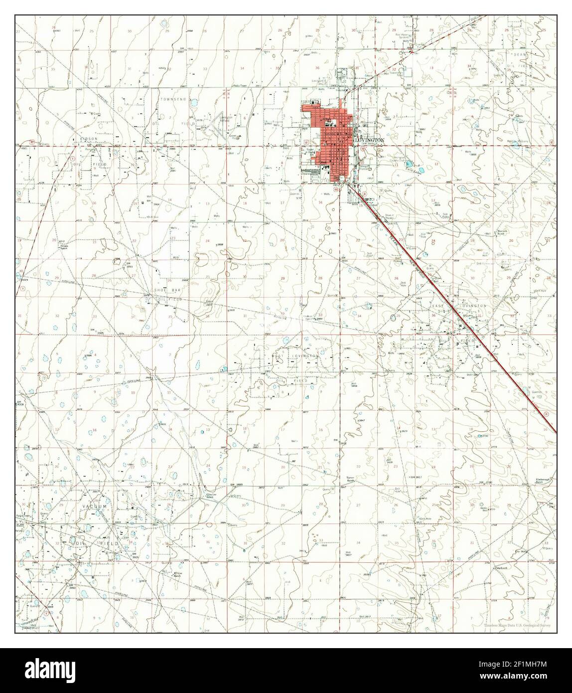 Lovington, New Mexico, map 1962, 162500, United States of America by