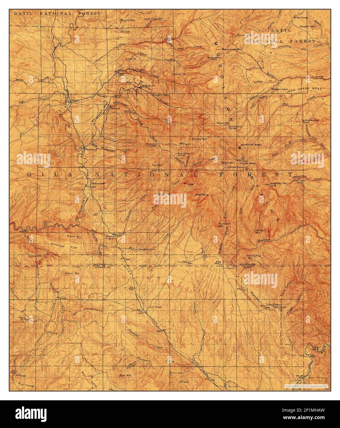 Mogollon New Mexico Map Mogollon, New Mexico, Map 1912, 1:125000, United States Of America By  Timeless Maps, Data U.s. Geological Survey Stock Photo - Alamy