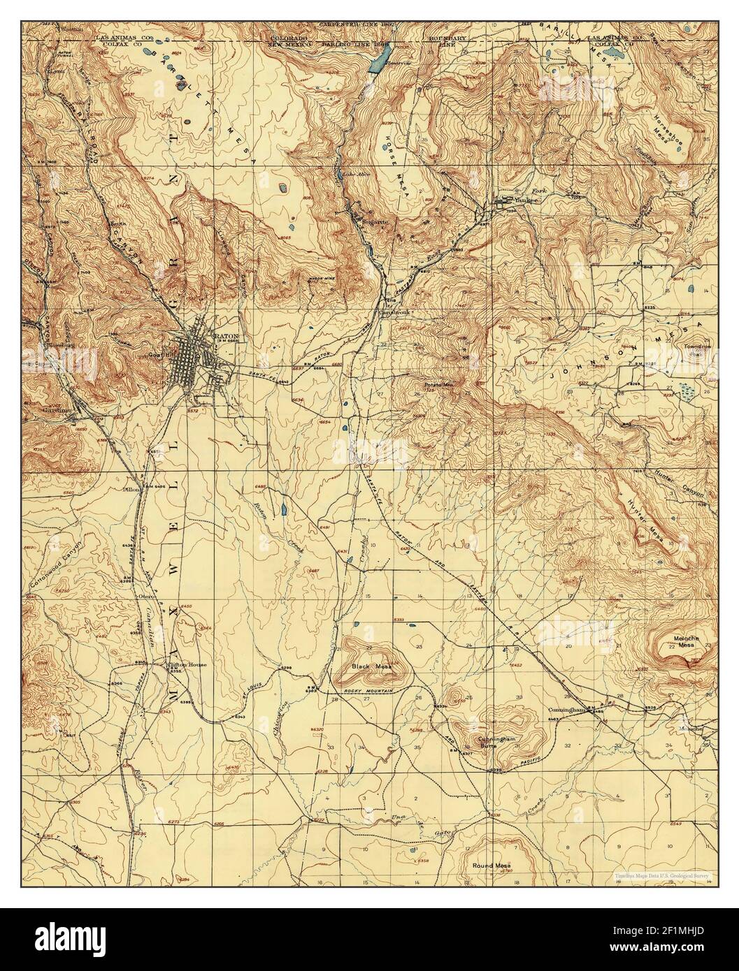 Raton, New Mexico, map 1914, 162500, United States of America by