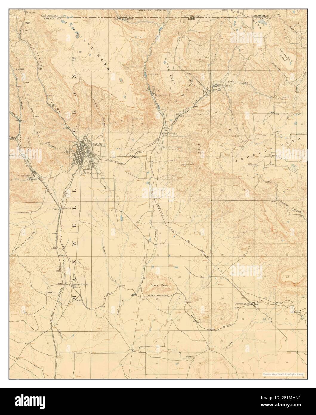 Raton, New Mexico, map 1914, 162500, United States of America by