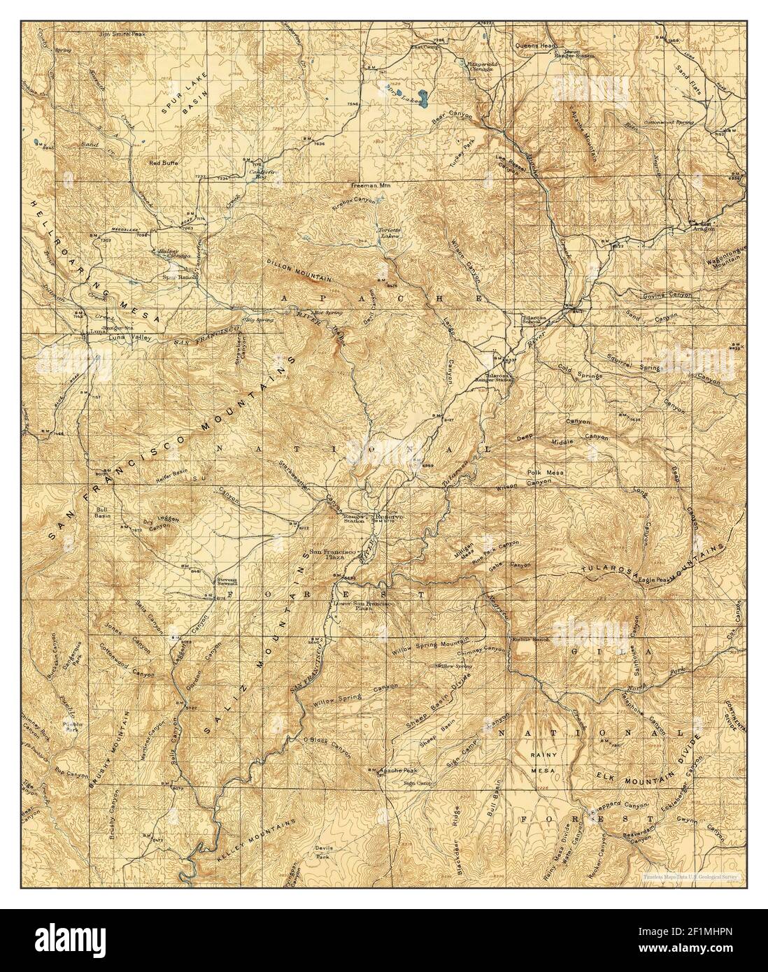 Reserve New Mexico Map Reserve, New Mexico, Map 1918, 1:125000, United States Of America By  Timeless Maps, Data U.s. Geological Survey Stock Photo - Alamy