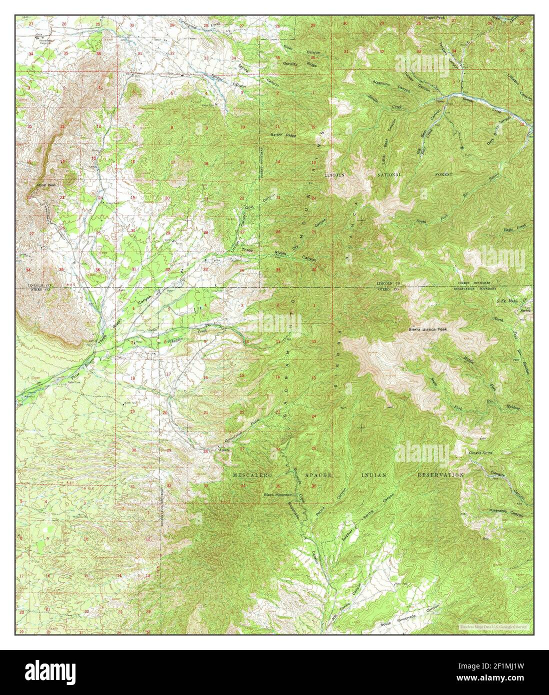 Map of sierra blanca hires stock photography and images Alamy