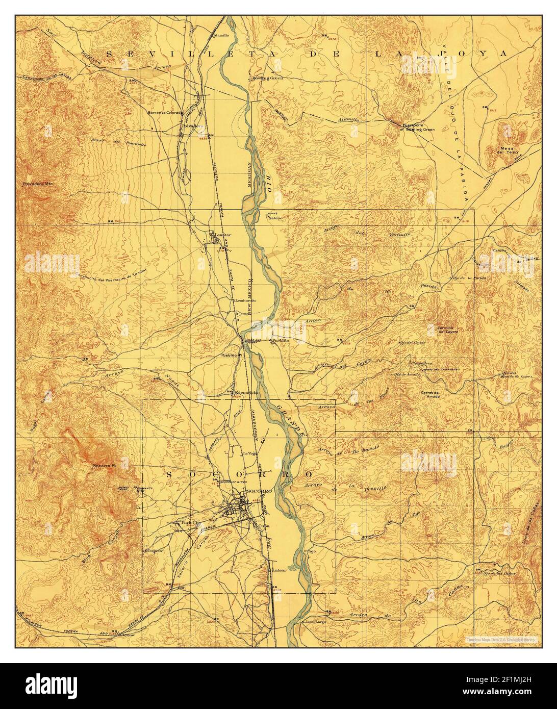 Socorro, New Mexico, map 1906, 1:62500, United States of America by ...