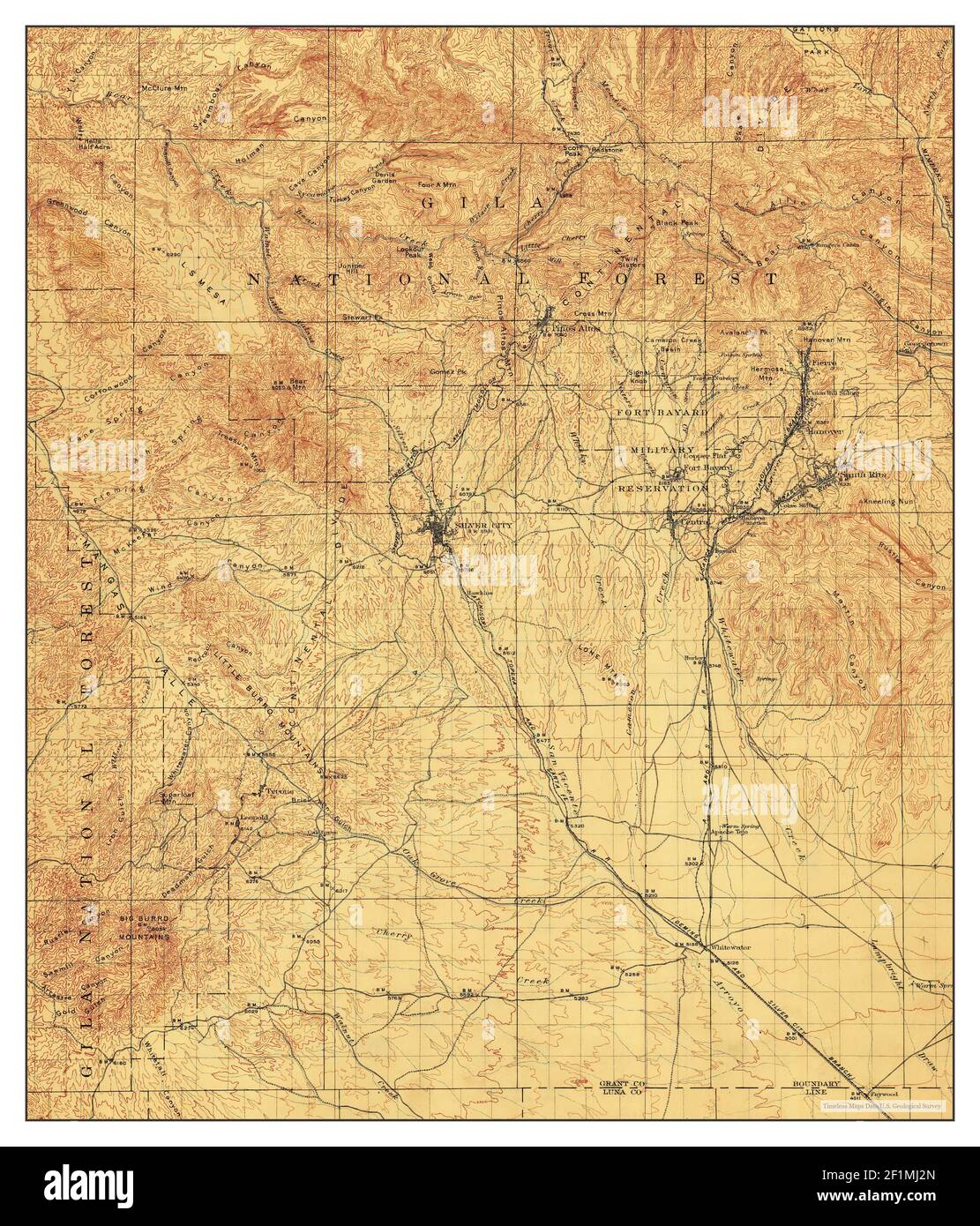 Silver City, New Mexico, map 1909, 1125000, United States of America