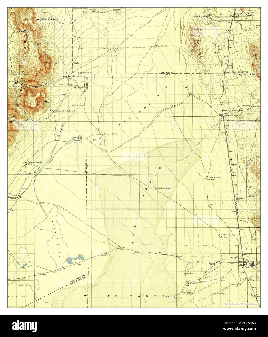 Tularosa new mexico map Cut Out Stock Images & Pictures Alamy