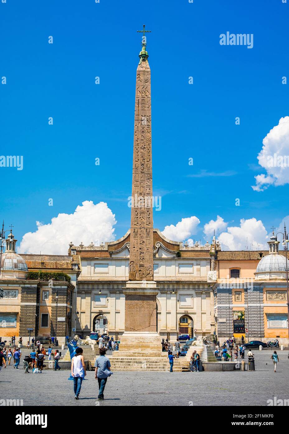 Rome, Italy - August 26, 2016:Tourists walks in the famous Piazza del ...