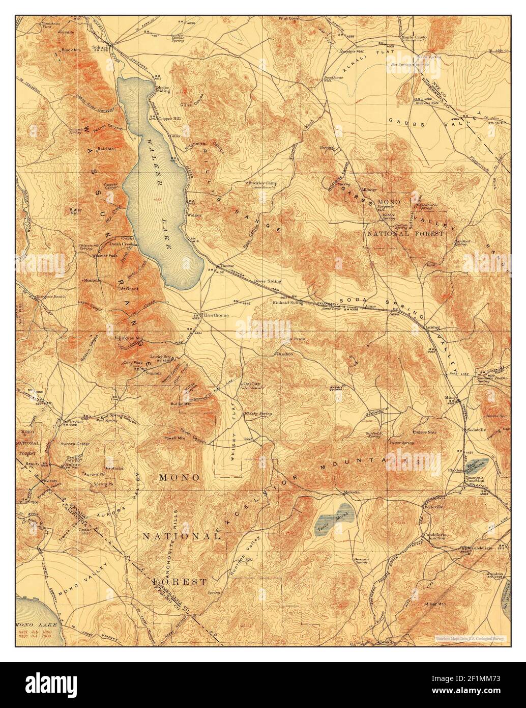Hawthorne, Nevada, map 1911, 1250000, United States of America by
