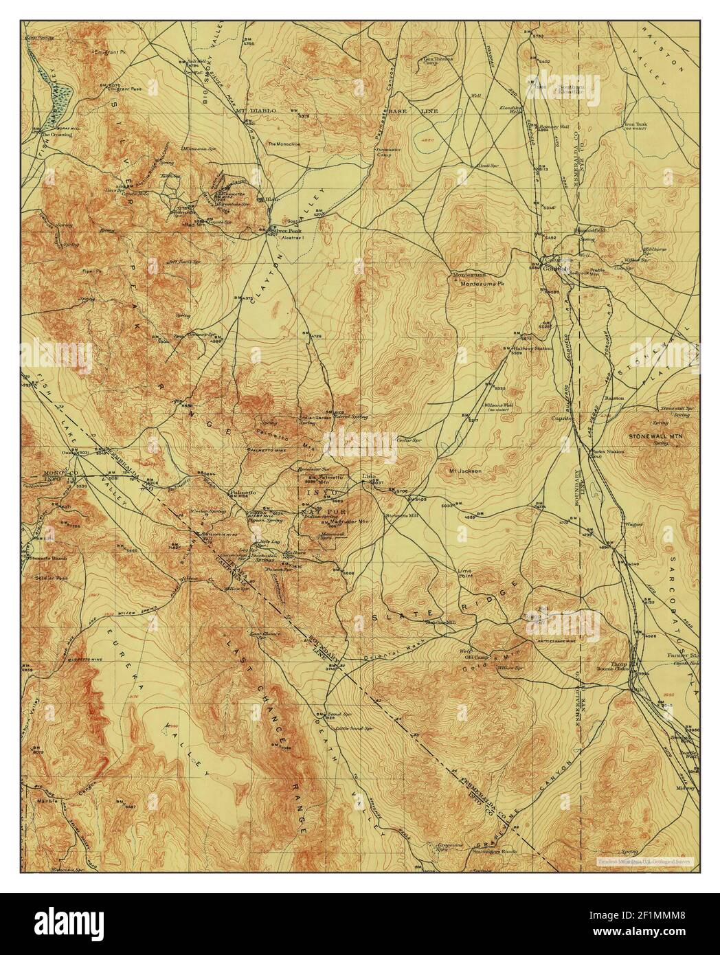 Lida, Nevada, map 1913, 1250000, United States of America by Timeless Maps, data U.S