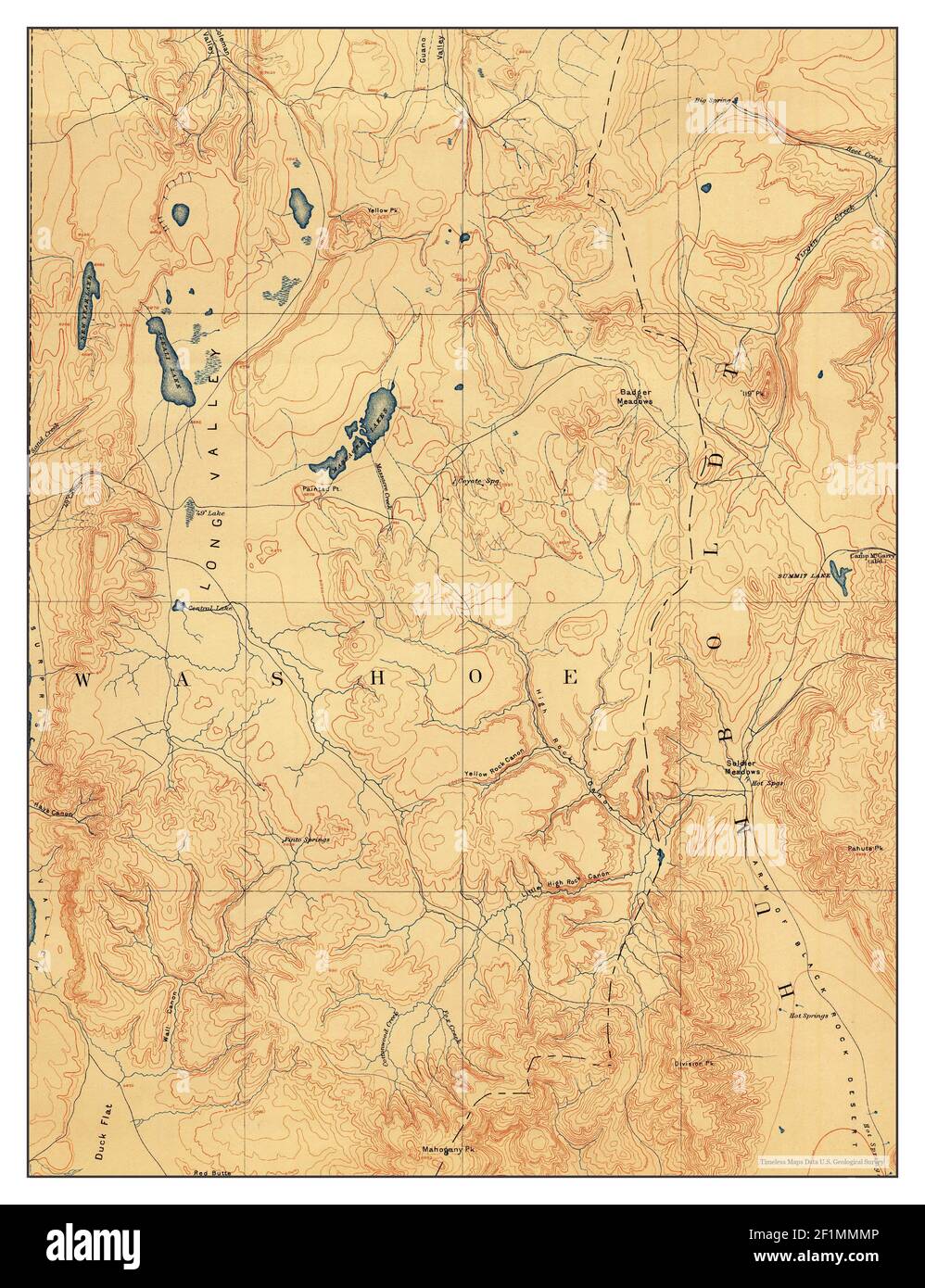 Map of long valley Cut Out Stock Images & Pictures Alamy