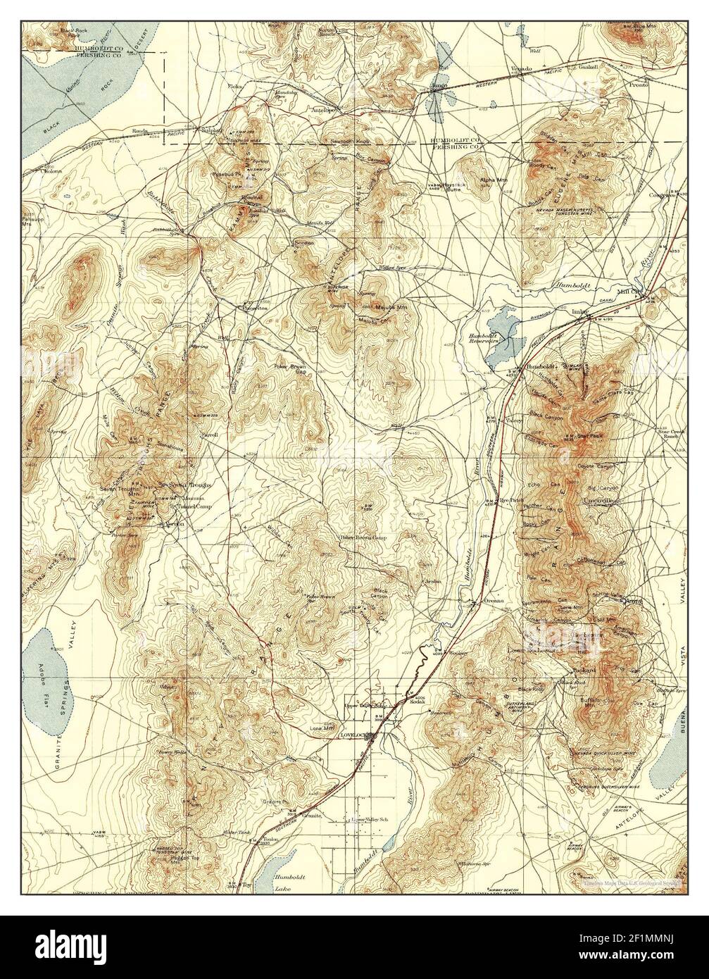 Lovelock, Nevada, map 1935, 1250000, United States of America by