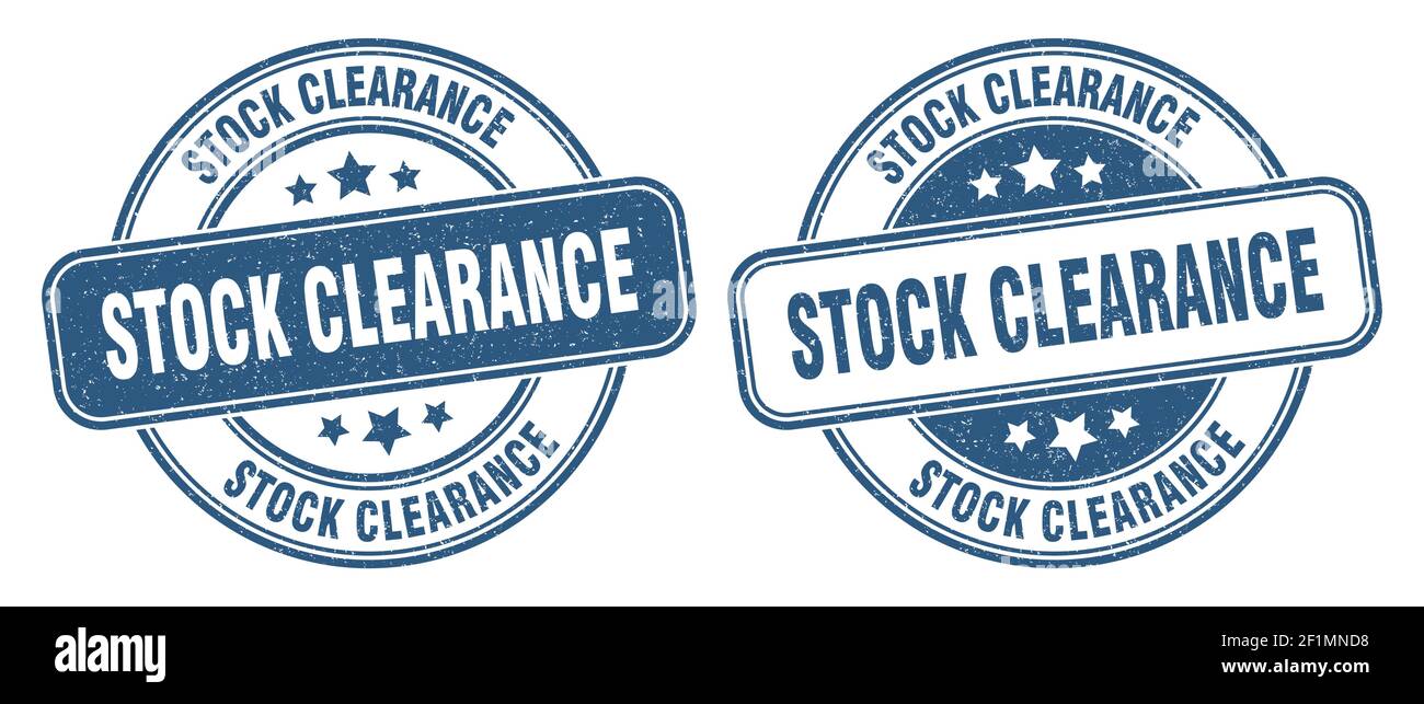 stock clearance stamp. stock clearance sign. round grunge label Stock Vector