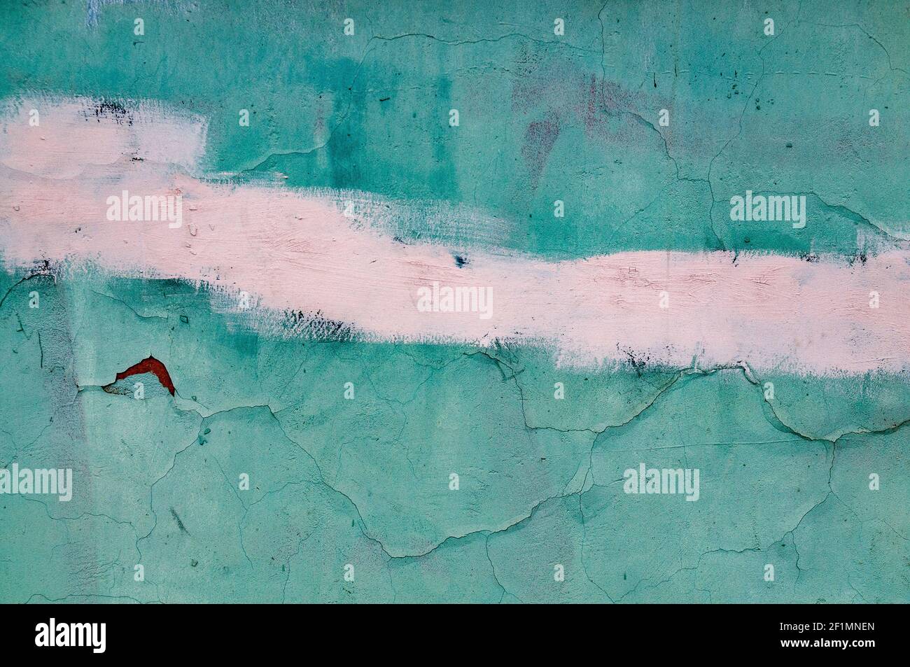 Cyan concrete background with cracks Stock Photo