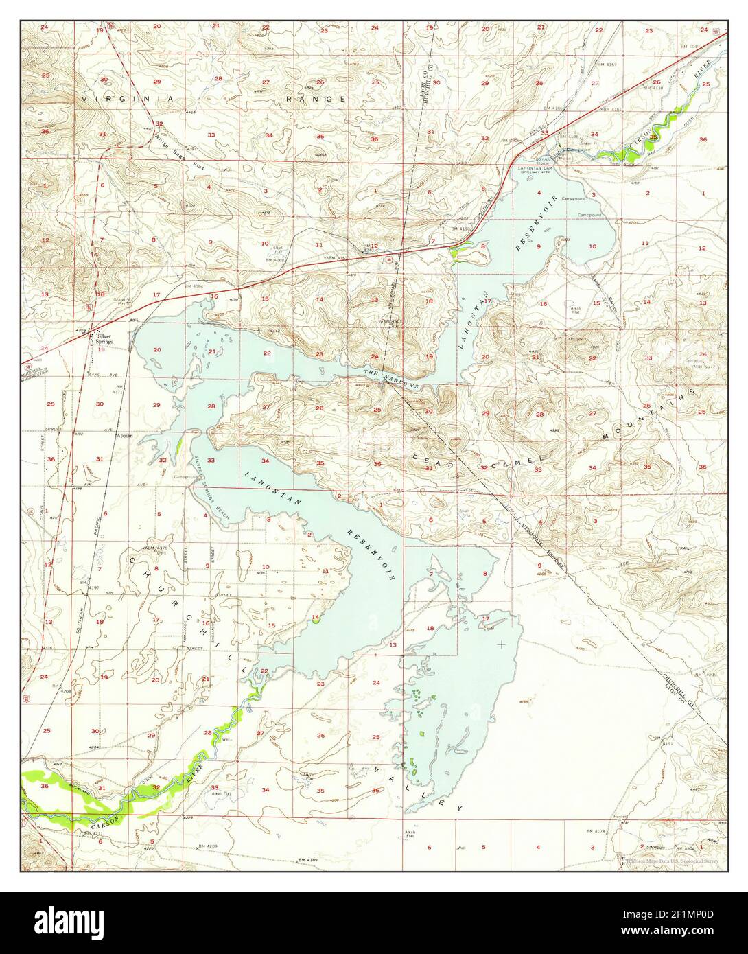 Silver Springs, Nevada, map 1957, 1:62500, United States of America by 