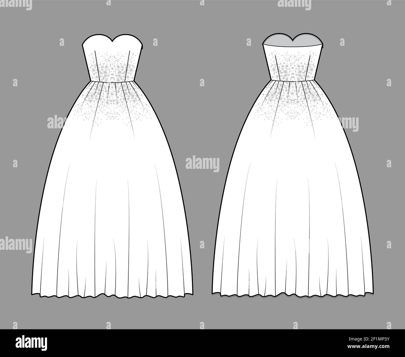 Full length gown Stock Vector Images - Alamy