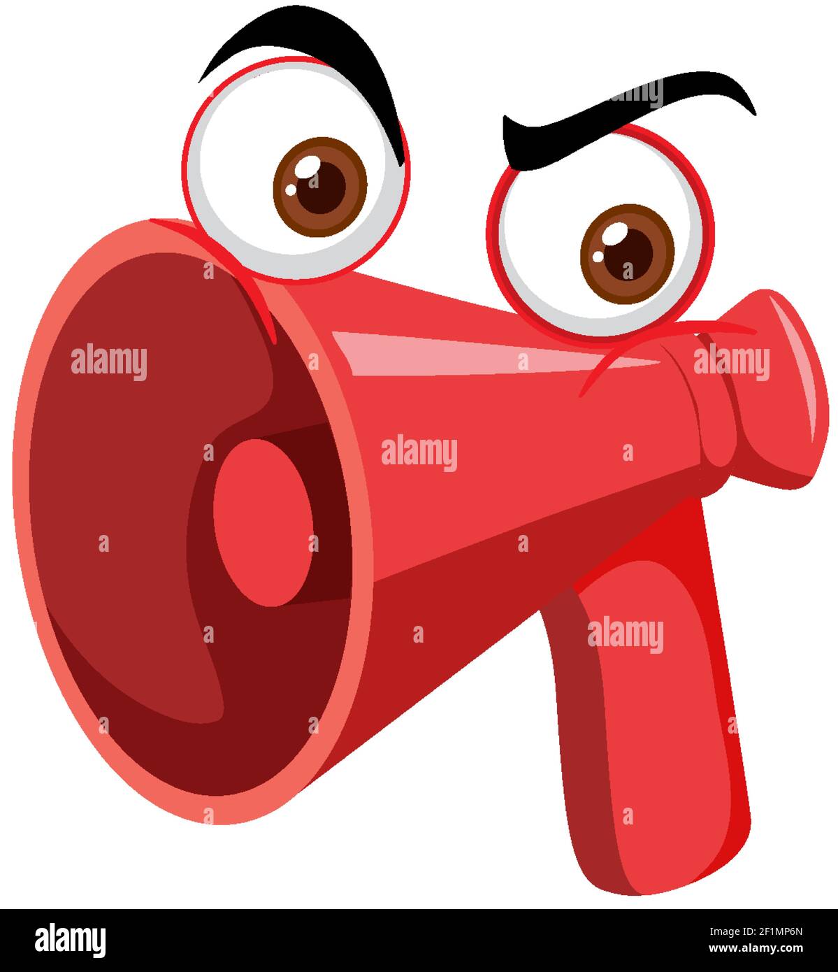 Megaphone cartoon character with facial expression illustration Stock ...