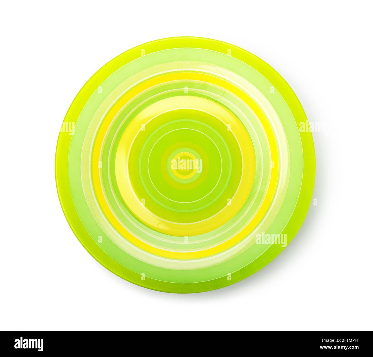 Round green plate Stock Photo
