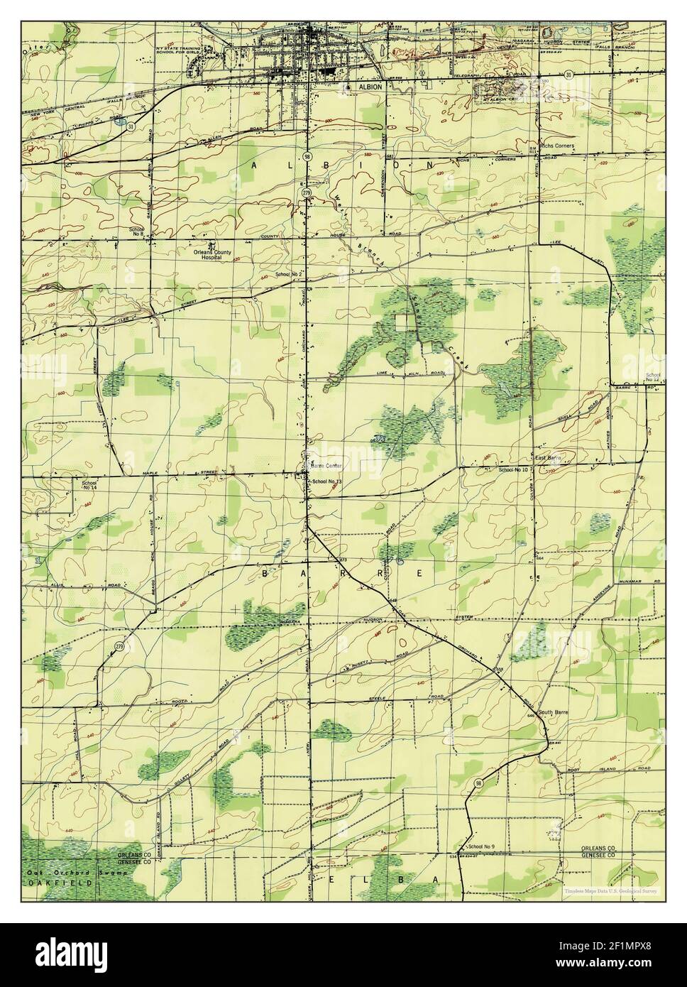Albion, New York, map 1944, 131680, United States of America by