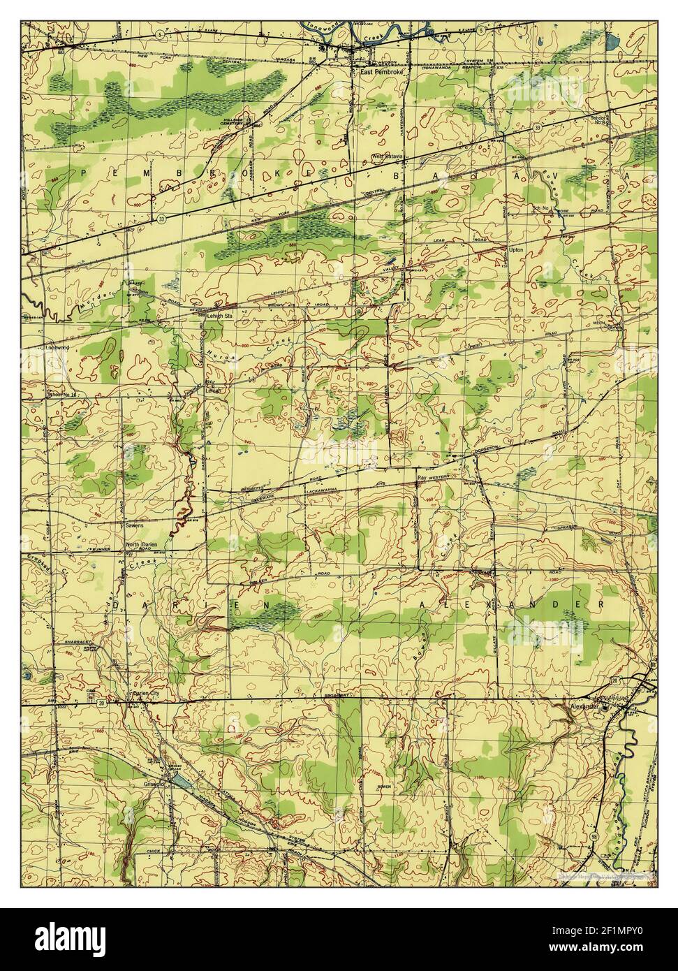 Alexander, New York, map 1944, 131680, United States of America by