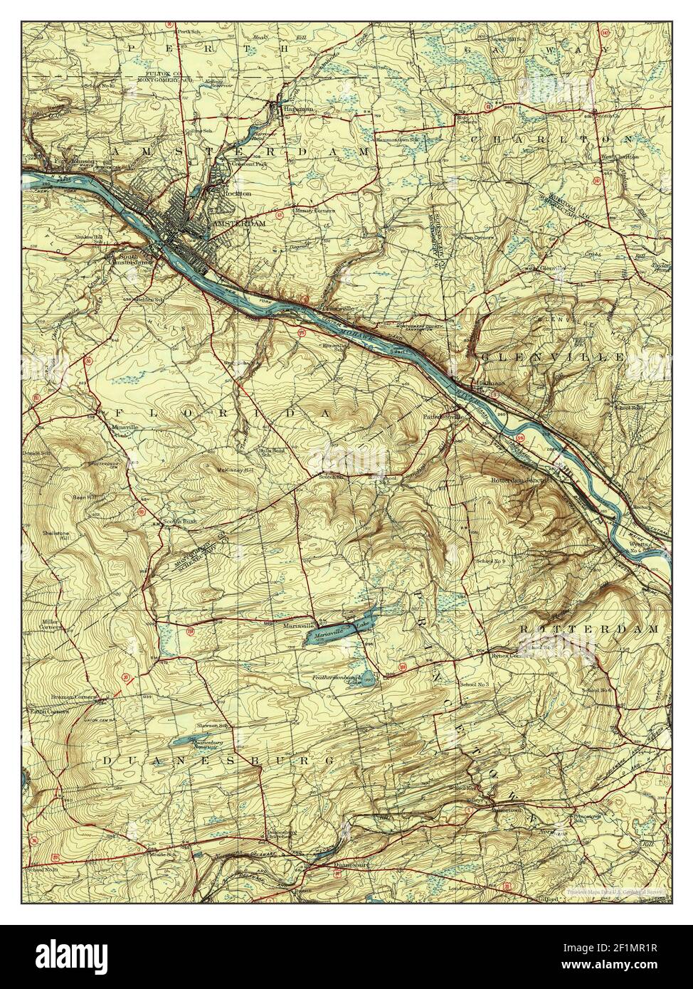 Amsterdam New York map 1931 - Amsterdam New York Map 1931 162500 United States Of America By Timeless Maps Data Us Geological Survey 2F1MR1R