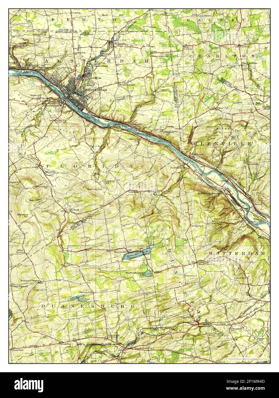 Amsterdam New York map 1931 - Amsterdam New York Map 1931 162500 United States Of America By Timeless Maps Data Us Geological Survey 2F1MR4D