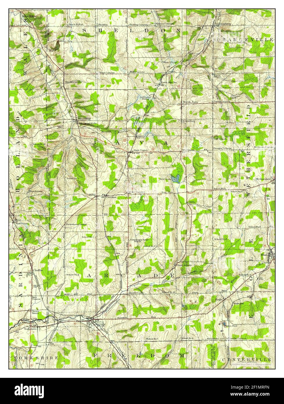 Arcade, New York, map 1923, 162500, United States of America by