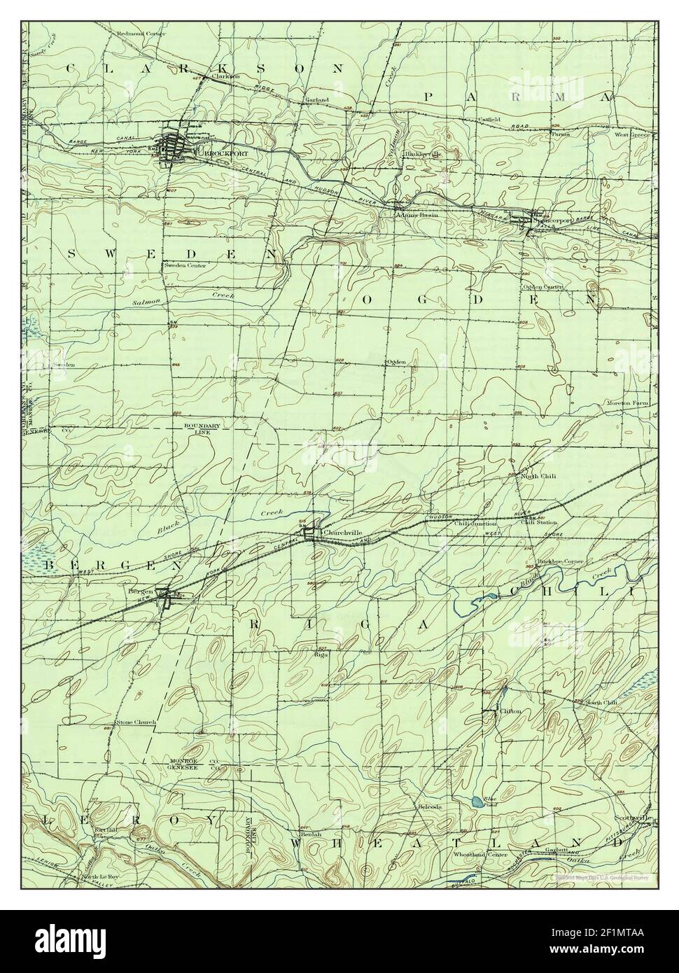 Bergen, New York, map 1899, 162500, United States of America by