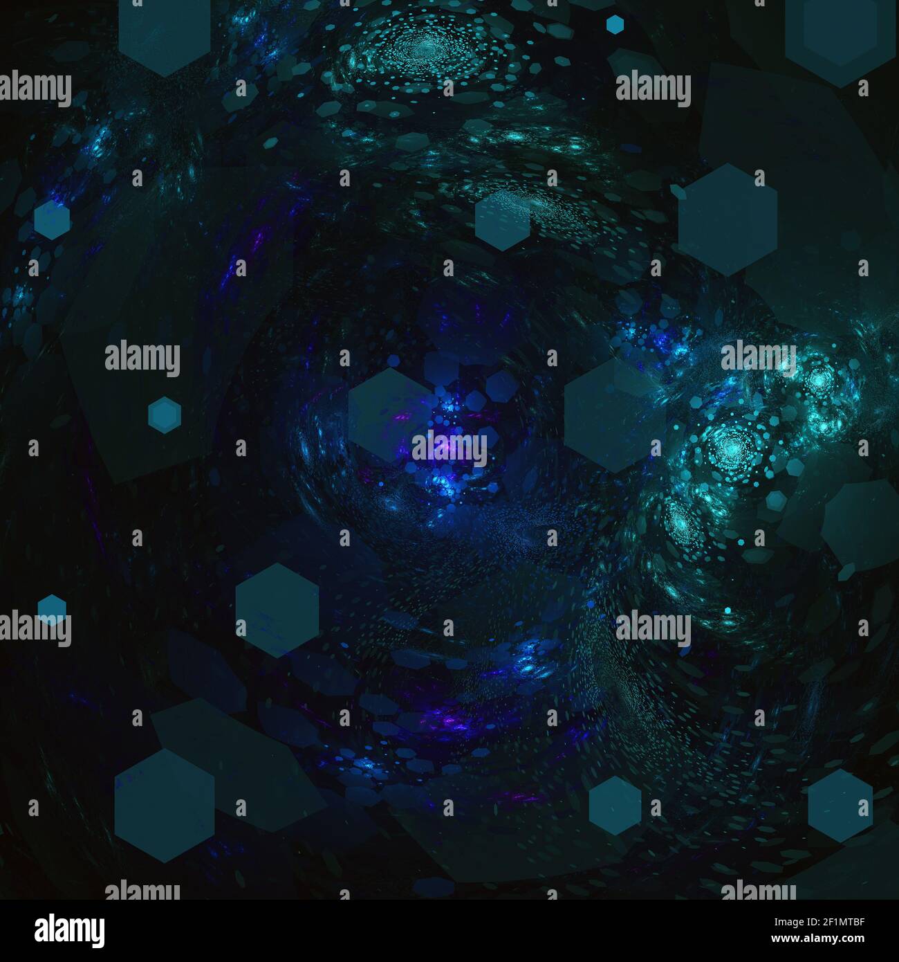 Fractal abstract pattern background. Green and violet colors Stock Photo