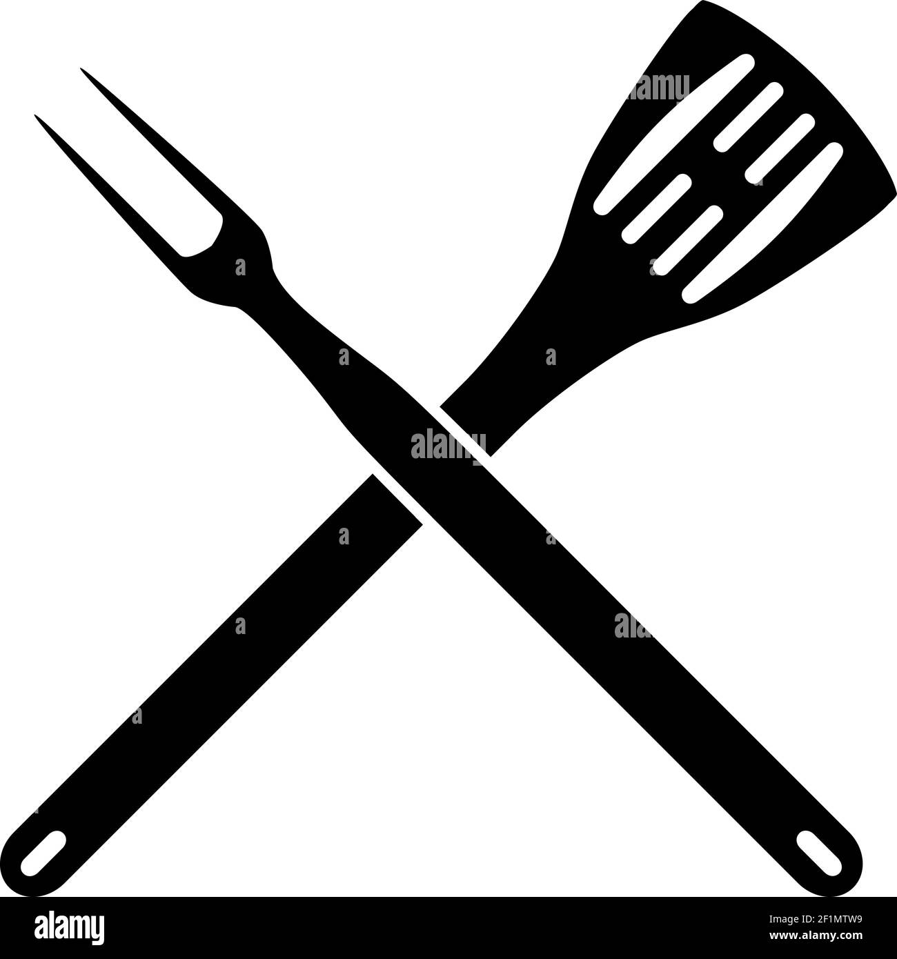 BBQ barbeque tools crossed Stock Vector Image & Art Alamy