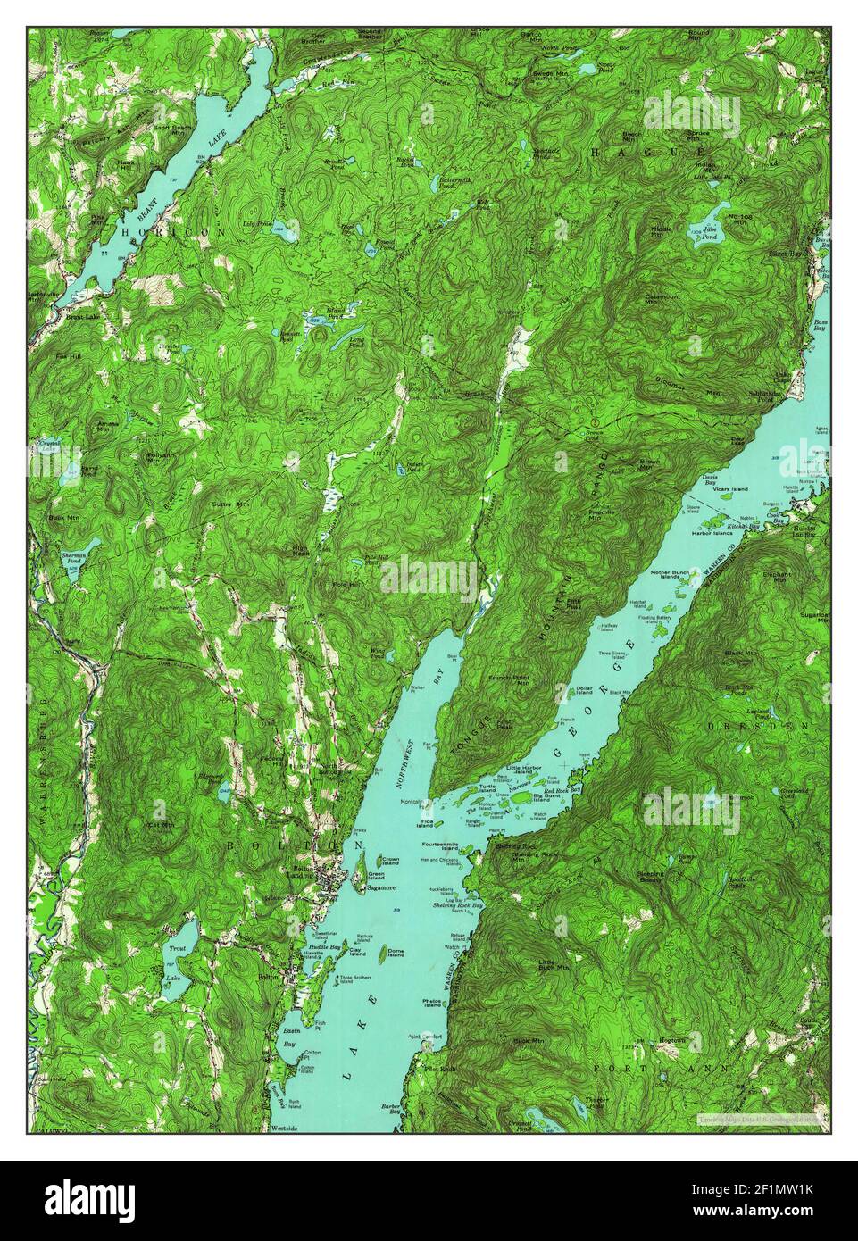 Bolton Landing, New York, map 1958, 162500, United States of America by Timeless Maps, data U.S